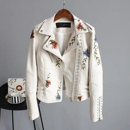 Veste en cuir Floralyn