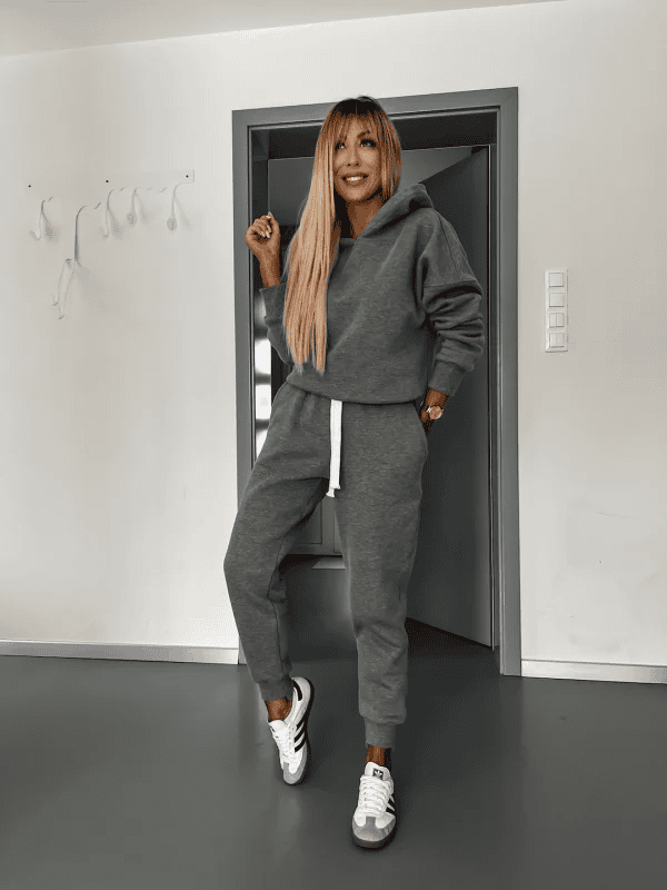 Coco-Mode | Hoodie veste et pantalon Co-Ord Set pour la collection de vêtements d'hiver pour femmes