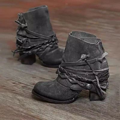 Retrisha - Bottes à boucles chic pour femmes