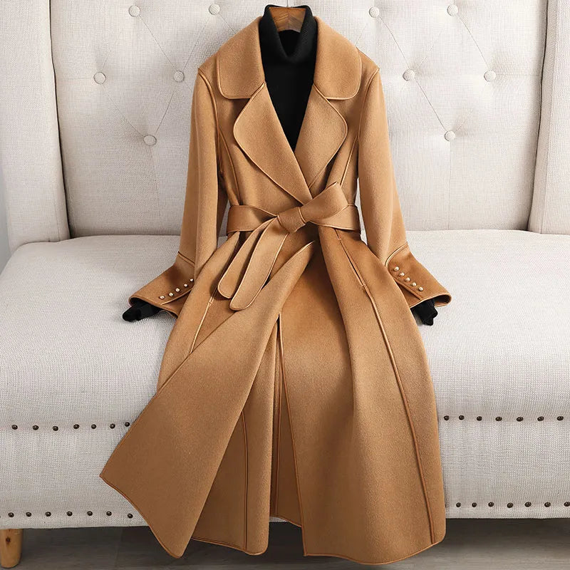 TRENCH-COAT EN LAINE MÉRINOS DE LILIAN-THOURAM