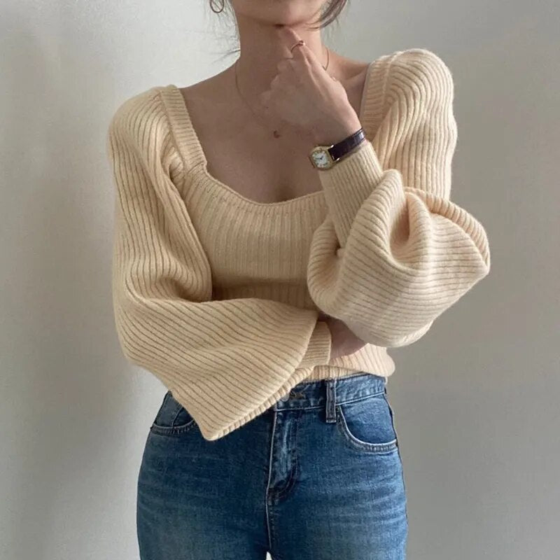 Yzette Sweater | Pull à manches bouffantes pour femmes