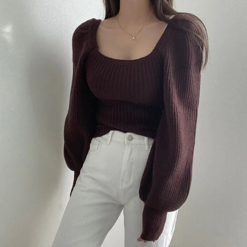 Yzette Sweater | Pull à manches bouffantes pour femmes