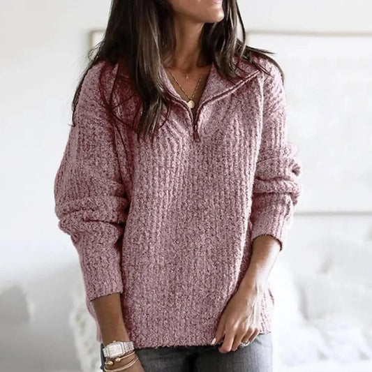 Pull à demi-zip pour femme