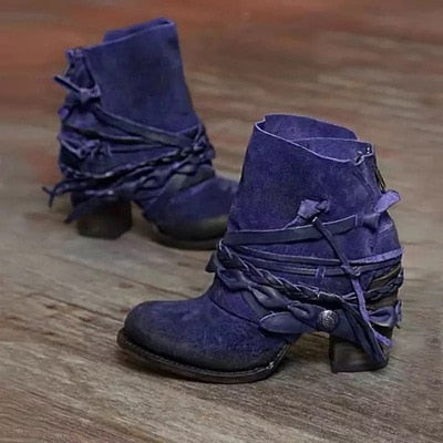 Retrisha - Bottes à boucles chic pour femmes