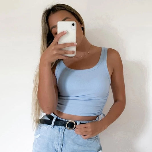 Vardi Dante™ Mimi Sleeveless cropped top | Un top court et élégant