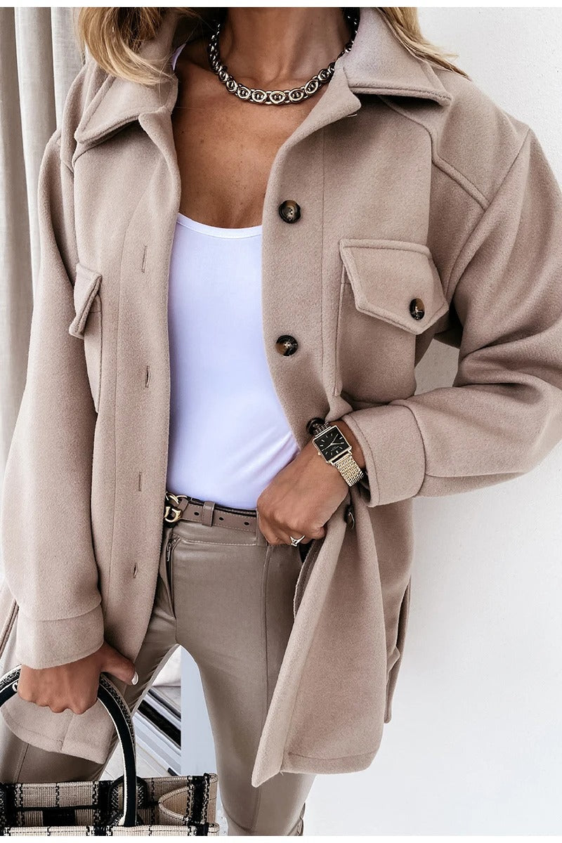 Manteau de printemps pour femme avec ceinture