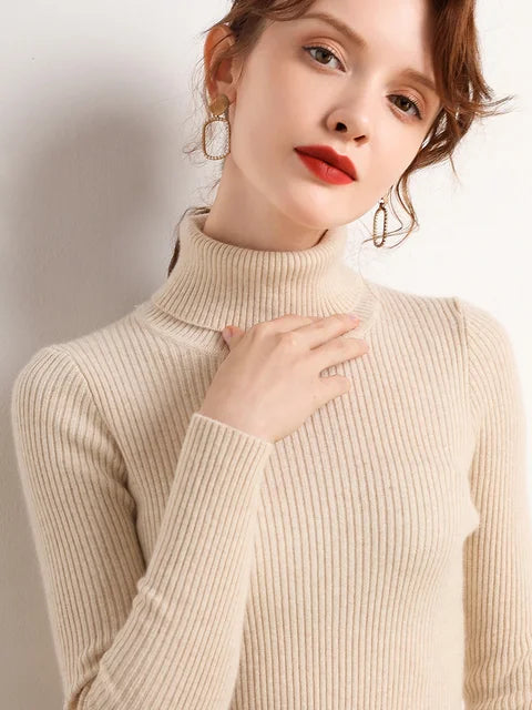 Quenn Sweater | Col roulé avec côtes