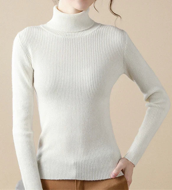 Quenn Sweater | Col roulé avec côtes