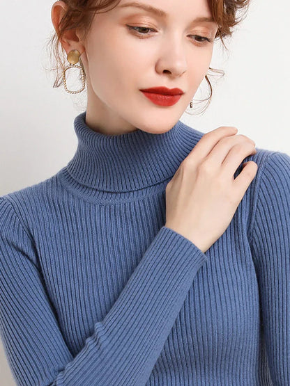 Quenn Sweater | Col roulé avec côtes