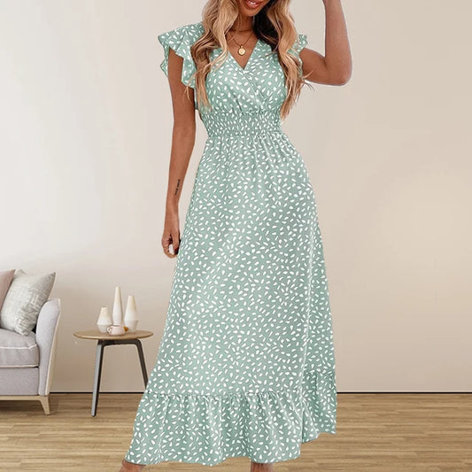 Jytte - Robe longue élégante à pois