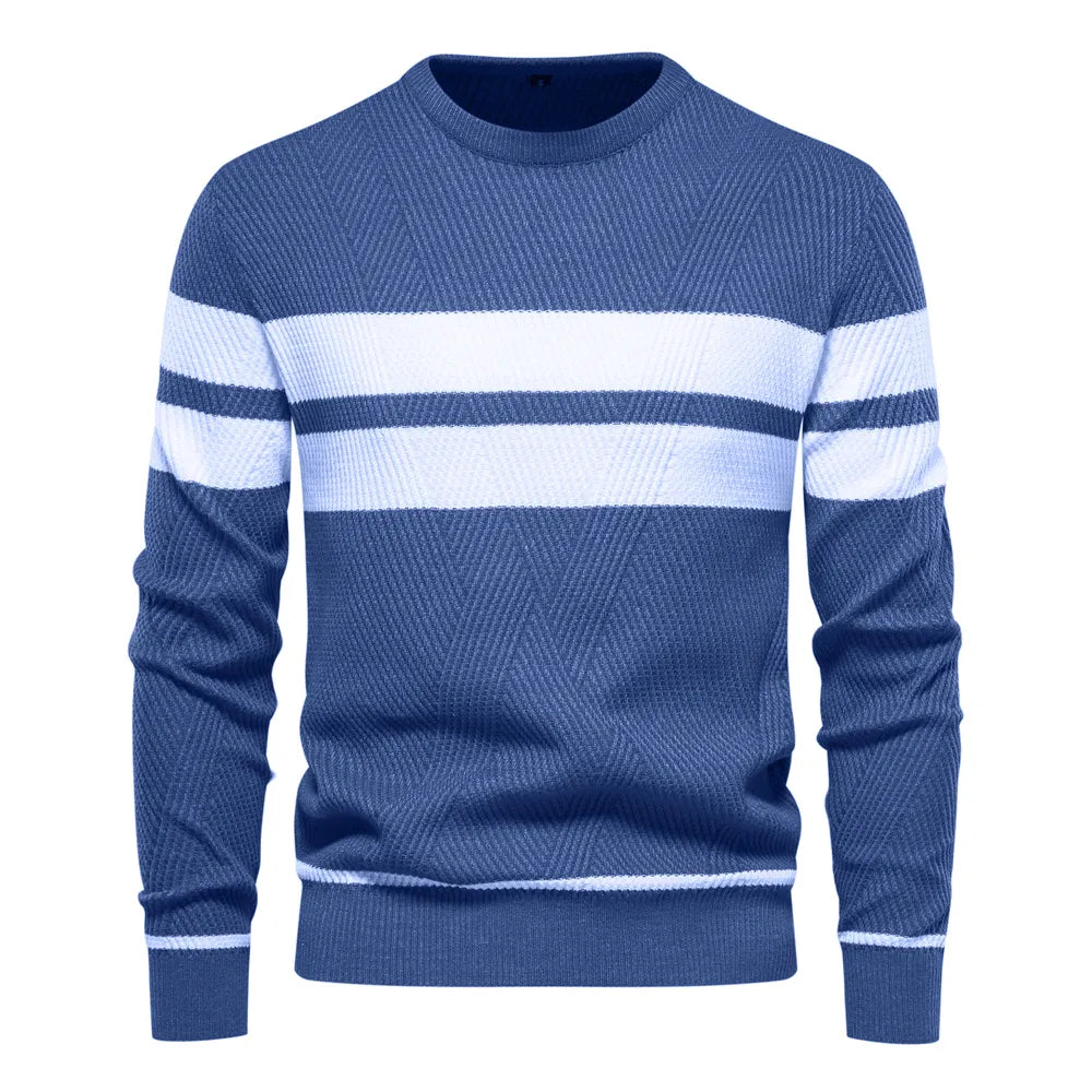 Xino Sweater | Pull patchwork à col rond pour hommes