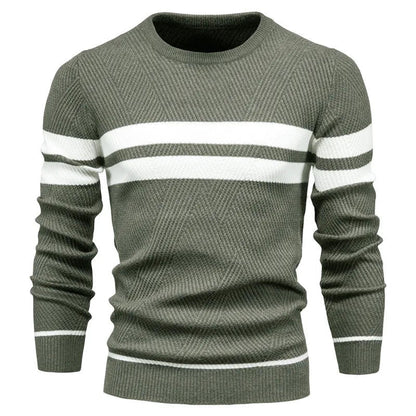 Xino Sweater | Pull patchwork à col rond pour hommes