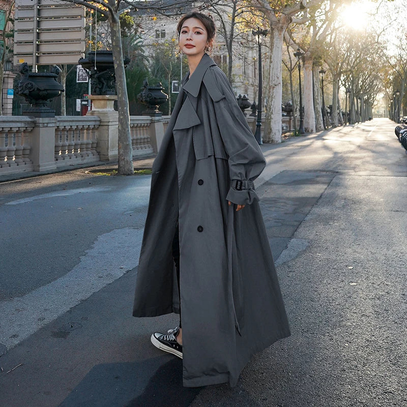 Yvonne - trench-coat surdimensionné à double boutonnage