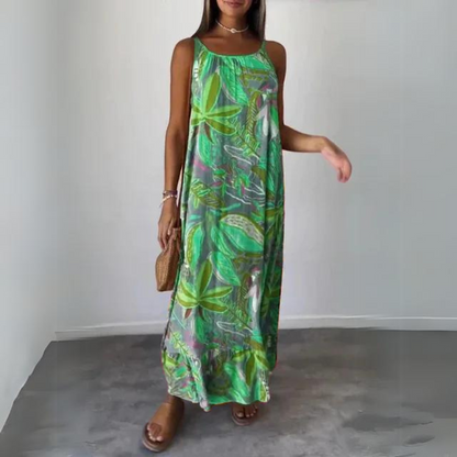 Kristel - Robe élégante sans manches à motif floral