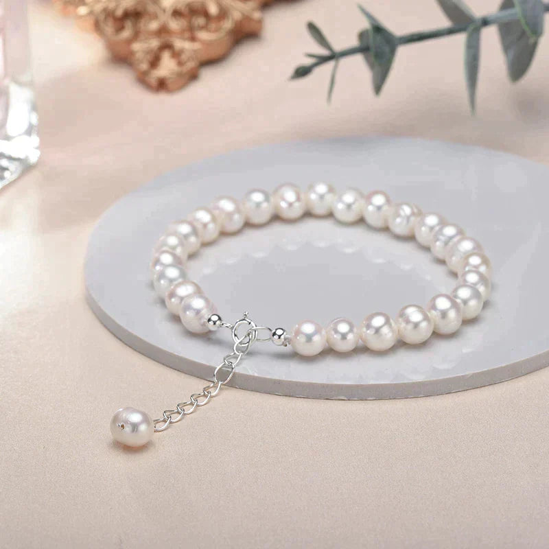 Bracelet de perles d'eau douce en argent | Bel accessoire pour toute tenue