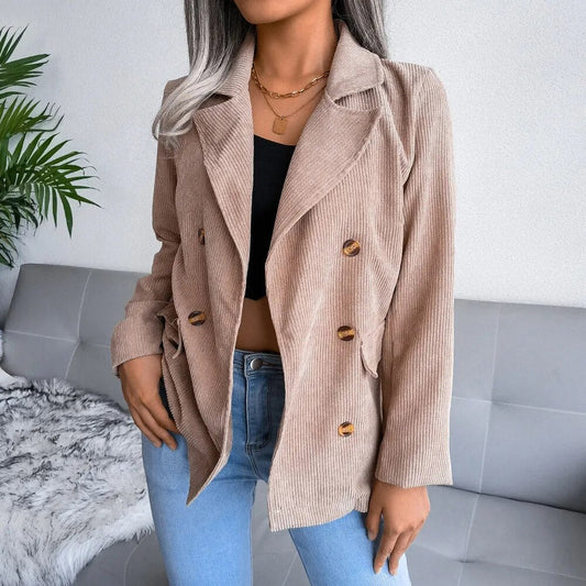 Blazer croisé en velours côtelé - Martha