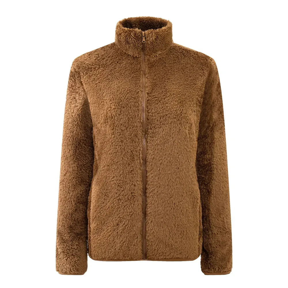 Veste zippée en peluche avec coupe confort - Maud