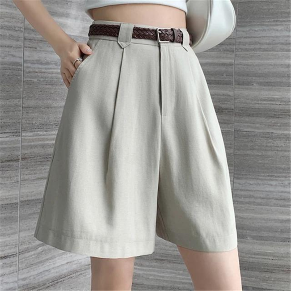 Riley - Short femme coton lin