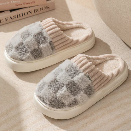 Everly - Cosy Checkered Slippers pour femmes