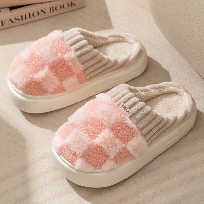 Everly - Cosy Checkered Slippers pour femmes