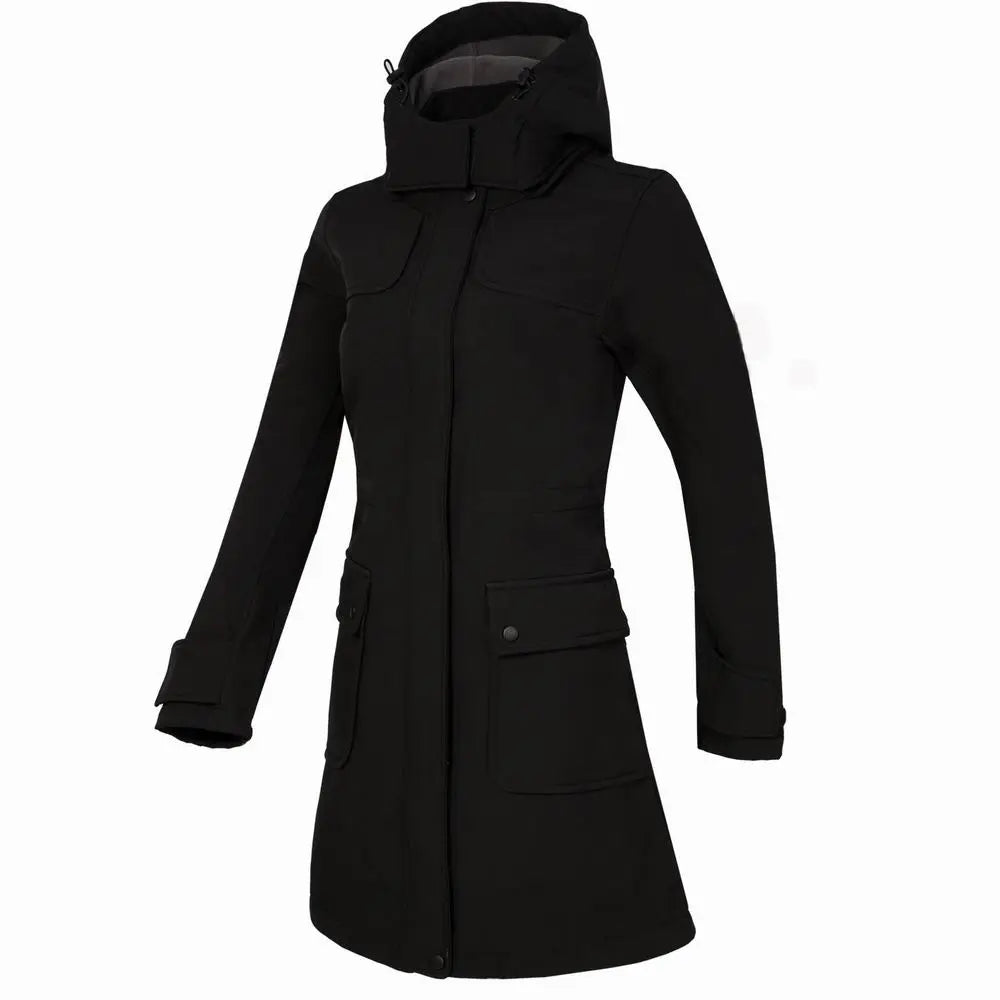 Veste de pluie classique longue et imperméable pour l'extérieur avec capuche pour femmes | Parfait pour les activités de plein air