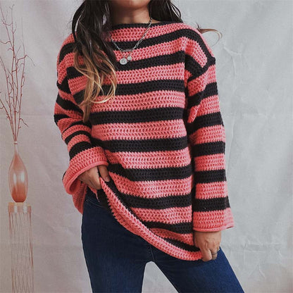 Xanthia Sweater | Pull ample en maille rayée