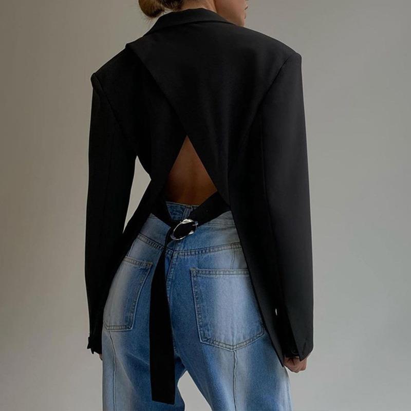 Blazer dos nu pour femme