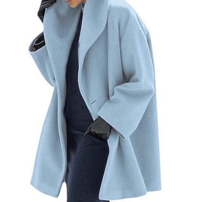 Yzra Coat | Manteau ample de couleur unie