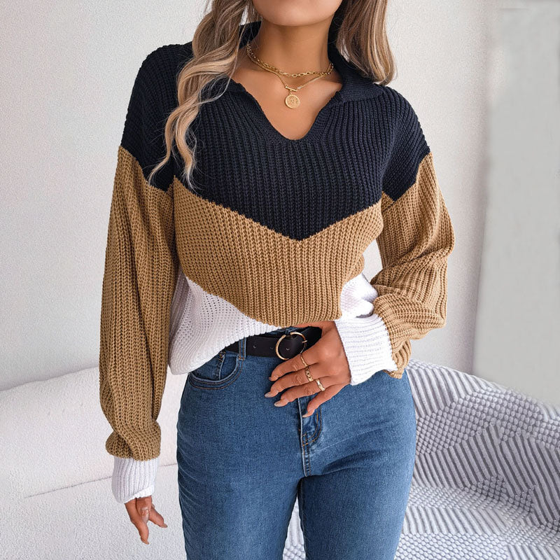 Ysay - Pull chic à col en V pour femmes