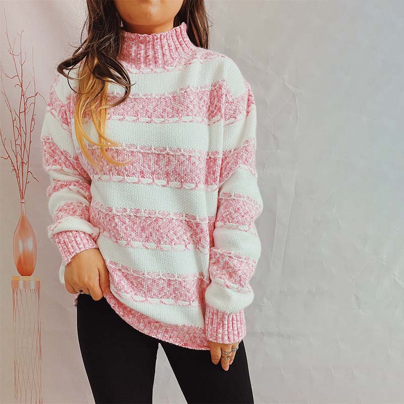 Xilia Sweater | Pull en tricot rayé décontracté