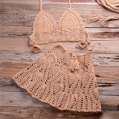 Elodie - Ensemble Bikini Crocheté Stylé pour Femmes