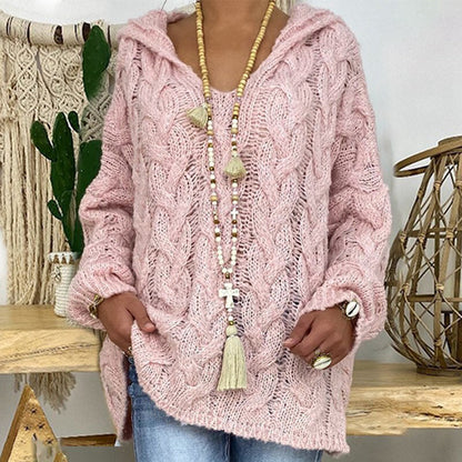 Pull en maille avec col en V