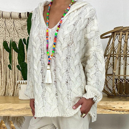 Pull en maille avec col en V