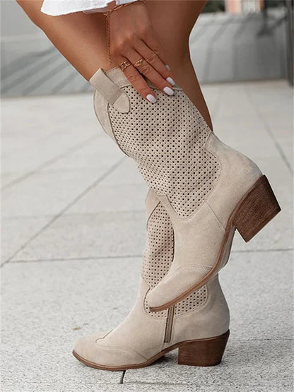 Bottes de cowboy blanches - jessica