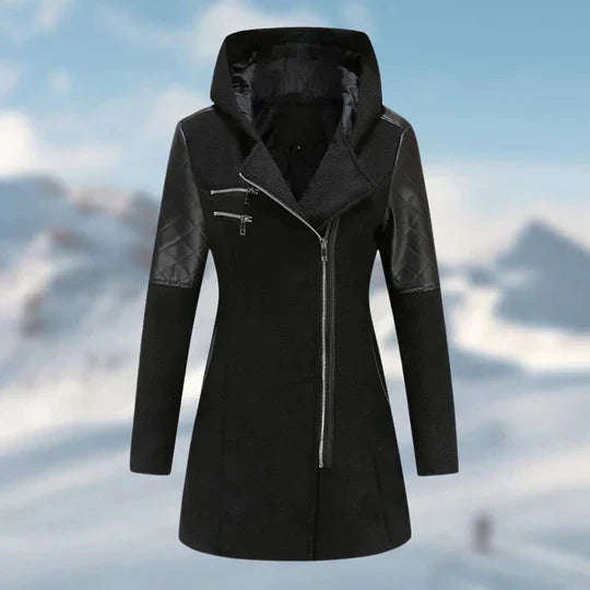 Zin - manteau d'hiver long pour femmes avec capuche