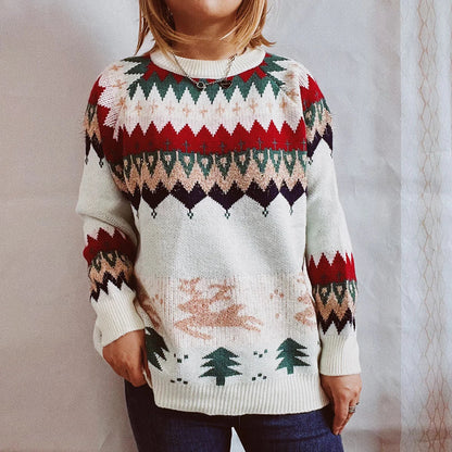 Pilar- Pull de Noël à manches raglan pour femme