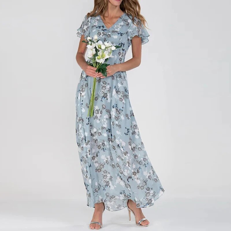 Yara | Robe longue d'été à imprimé floral