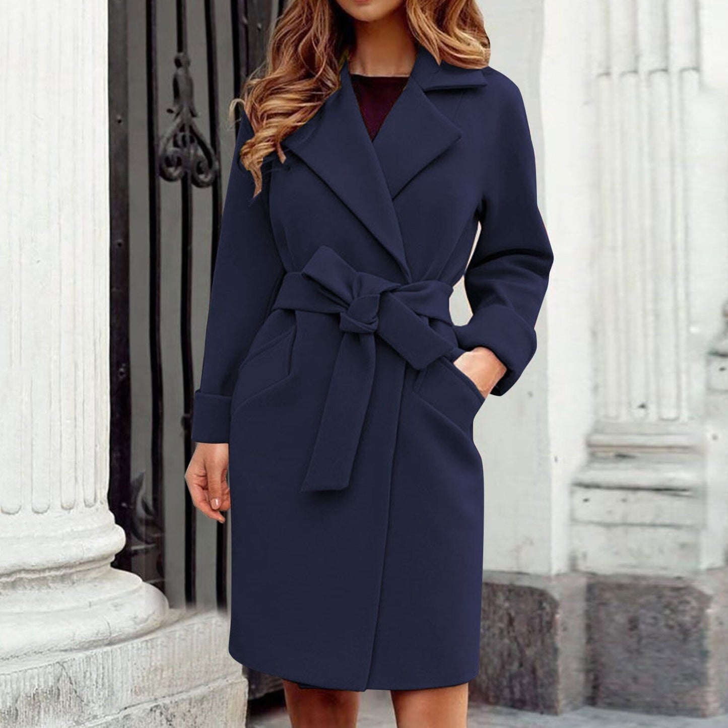 Trenchcoat Manteau d'hiver avec patte de boutonnage dans des couleurs vives - Hailey