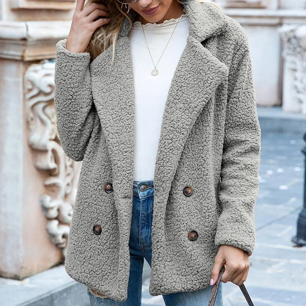 Veste courte Teddy | Marron - Duveteuse et tendance