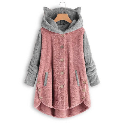 Thori- Sweat à capuche pour femme avec motif de chat