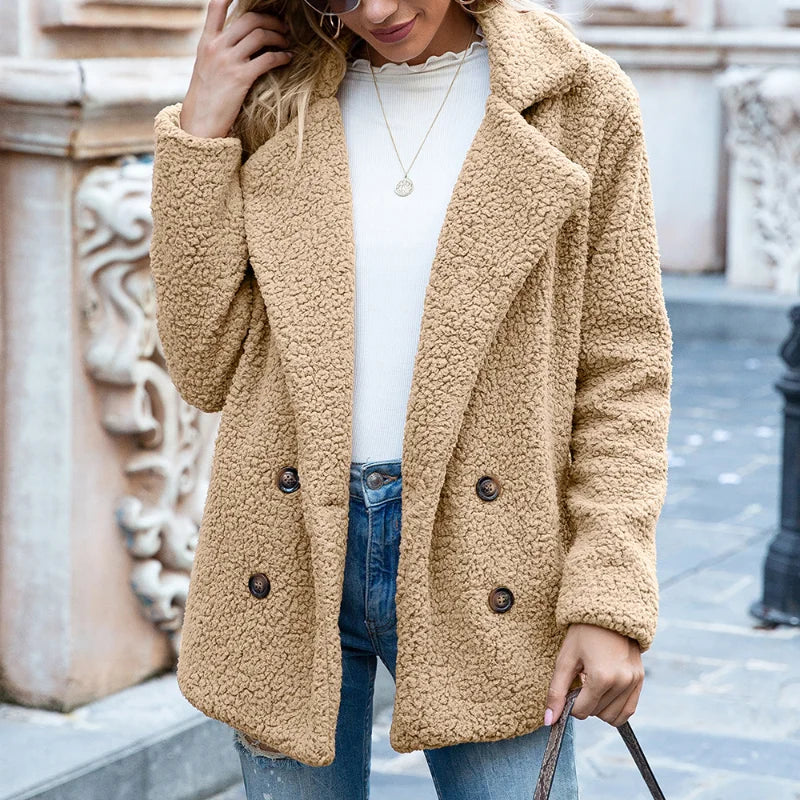 Veste courte Teddy | Marron - Duveteuse et tendance