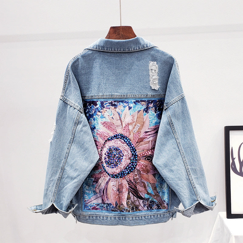 Veste en denim surdimensionnée