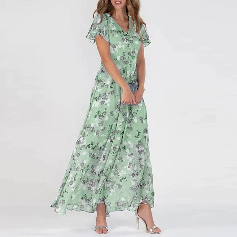 Yara | Robe longue d'été à imprimé floral