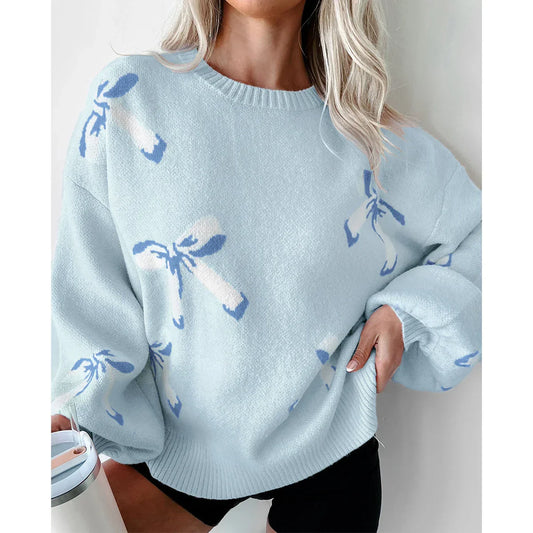 Yuliana Sweater | Pull à motifs de rubans pour femmes