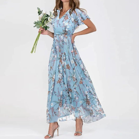 Yara | Robe longue d'été à imprimé floral