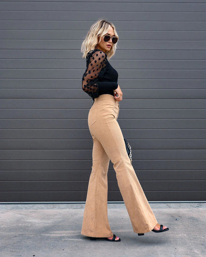 Clémence - Pantalon évasé style Vogue