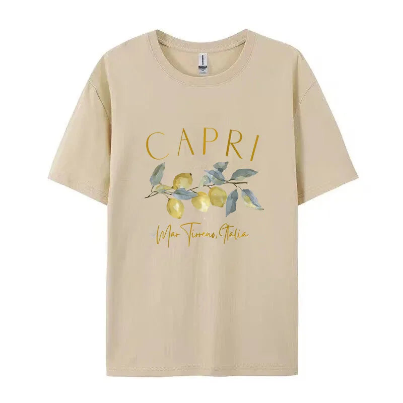 T-shirt Capri - Romantique - Coton - Parfait pour les occasions élégantes et décontractées