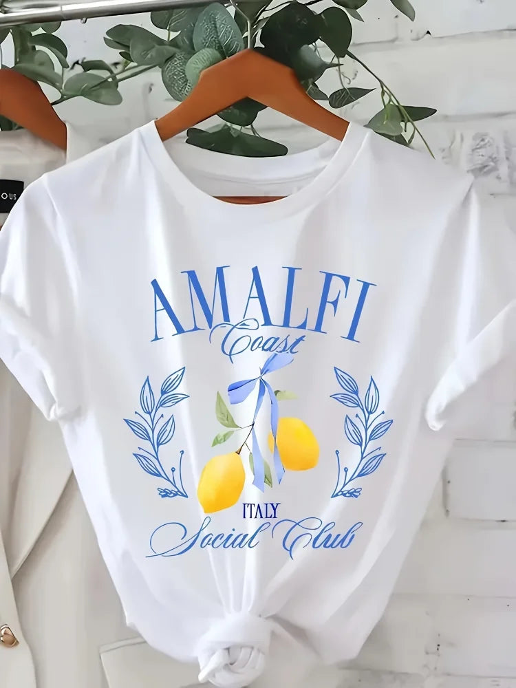 T-shirt - Collection Amalfi - Design aéré et intemporel, coupe décontractée - Parfait pour les occasions décontractées et formelles