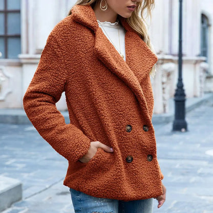 Veste courte Teddy | Marron - Duveteuse et tendance