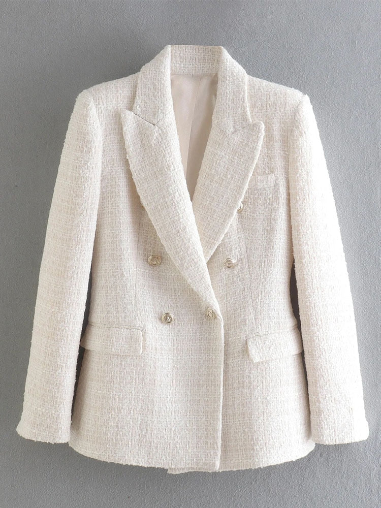 Lucie – Blazer Double Boutonnage Élégant